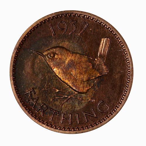 Proof Coin - Farthing, George VI, Great Britain, 1937 (Reverse)