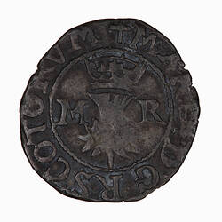 Coin - Bawbee, Mary, Scotland, 1542-1558 (Obverse)