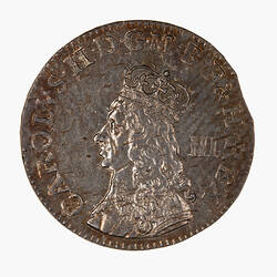 Coin - Threepence, Charles II, Great Britain, 1660-1669 (Obverse)