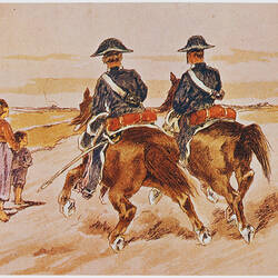 Postcard - Carabinieri and boys, circa 1990s