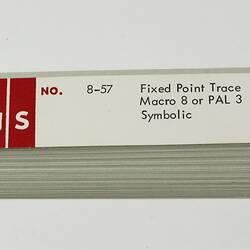 Paper Tape - DECUS, '8-57 Fixed Point Trace, Macro 8 or PAL 3, Symbolic', circa 1968