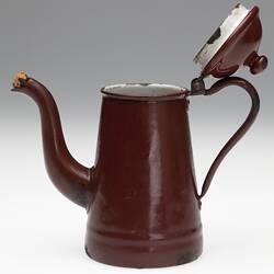 Coffee Pot - Brown Enamel