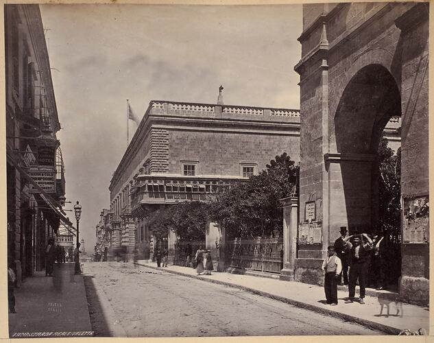 Strada Reale, Valetta, Malta, circa 1870