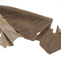 Leather Sample Remnant- Upper Shoe, Cream, 1930s-1970s