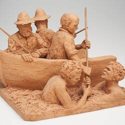 Sculpture - 'Attacking the Invaders', Mr. Leon Wolowski, Clay, circa 1984