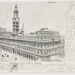 Postcard - General Post Office, Sydney, To J. B. Scott from Janet Flinn, Melbourne, 5 Apr 1904