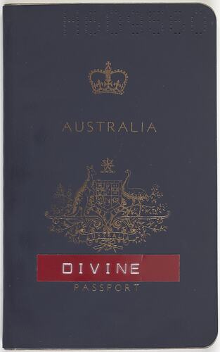 Passport - Issued to John Divine, by Commonwealth of Australia, 5 Jun 1974