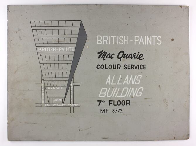 Title Card - HSV Channel 7, British Paints Advertisement, `MacQuarie Colour Service', circa 1957