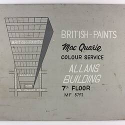 Title Card - HSV Channel 7, British Paints Advertisement, `MacQuarie Colour Service', circa 1957