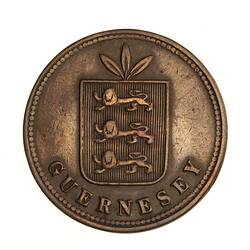 Coin - 4 Doubles, Guernsey, Channel Islands, 1864