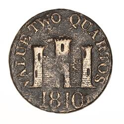Token - 2 Quartos, Robert Keeling & Son's, Gibraltar, 1810