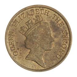 Coin - 10 Cents, Hong Kong, 1991