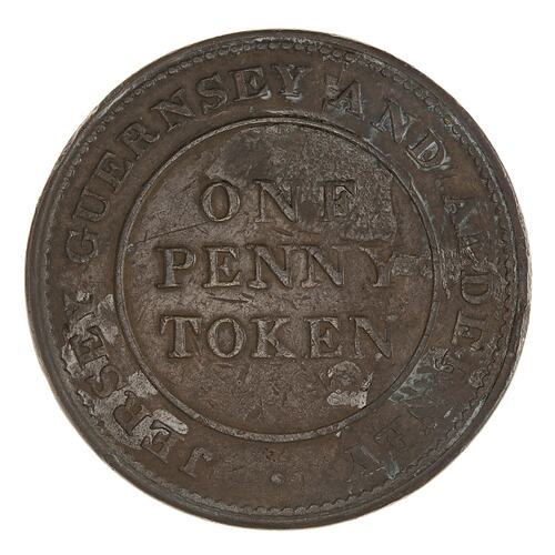 Token - 1 Penny, Jersey, Channel Islands, 1813