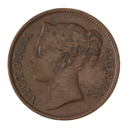 Coin - 1/2 Cent, Straits Settlements, 1862