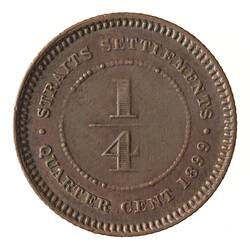Coin - 1/4 Cent, Straits Settlements, 1899