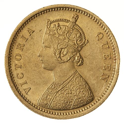 Coin - 1 Mohur, India, 1862