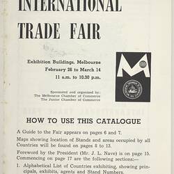 Booklet - International Trade Fair Catalogue, Melbourne