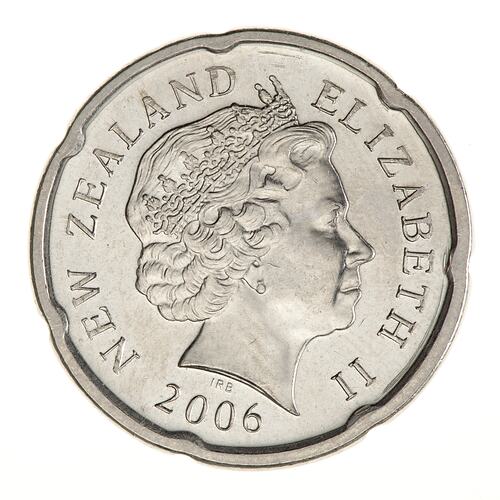 Coin - 20 Cents, New Zealand, 2006