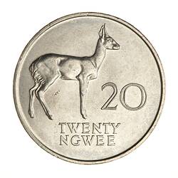 Coin - 20 Ngwee, Zambia, 1968