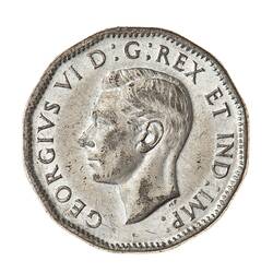 Coin - 5 Cents, Canada, 1945