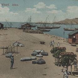 Postcard - 'The Wharf', Ma'alla, Aden, Yemen, World War I, 1914-1918