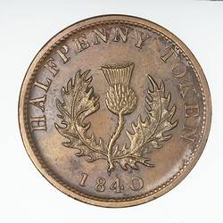 Coin - 1/2 Penny, Nova Scotia, Canada, 1840