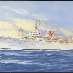 Postcard - MV Fairsea, Genoa, 1957