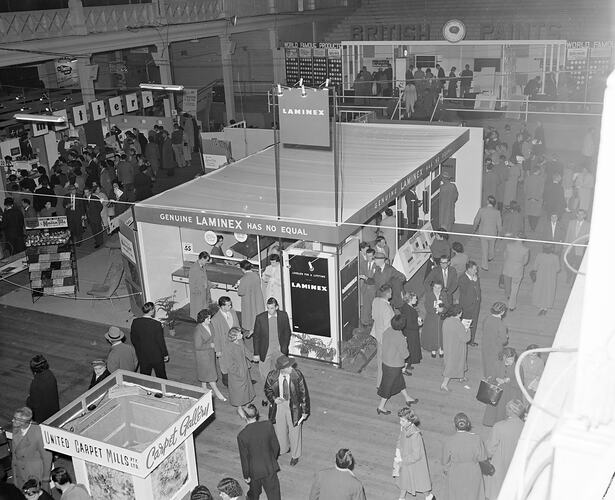 Negative - Laminex Stand, Exhibition Building, Carlton, Victoria, 1958