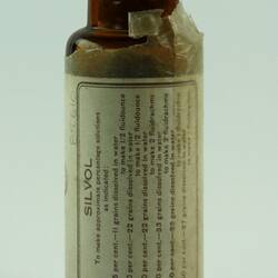 Bottle - Silvol, Parke Davis & Co, circa 1920