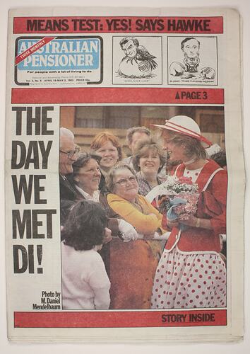 Newspaper - 'Australian Pensioner', Melbourne, Lucy Hathaway, 19 April-2 May 1983