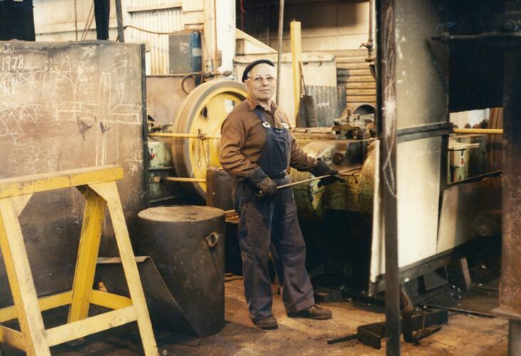 Salvatore Mazzarino at Newport Rail Yard, Victoria, 1980-1984