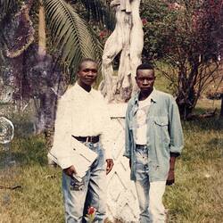 Digital Photograph - Nickel Mundabi & Mpuon Ngadwa, Congo Academy Grounds, Kinshasa, Democratic Republic of Congo, 1997