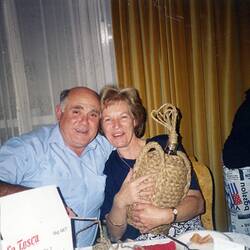 Digital Photograph - D'Aprano Relatives Receiving Basket Weaving Gift, Melbourne, circa 1990