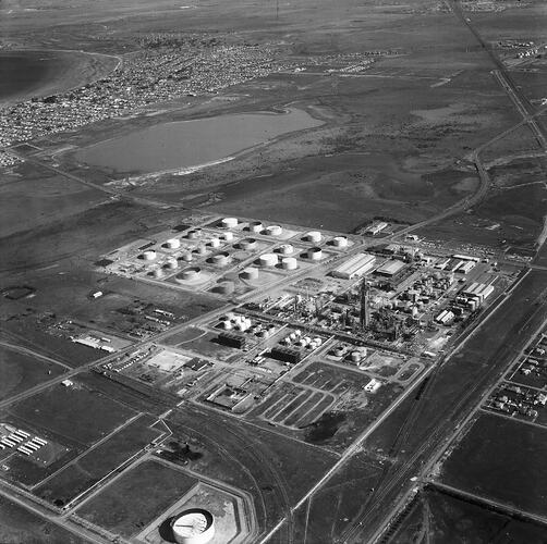 Negative - Aerial View of the Altona Oil Refinery, Victoria, Apr 1961