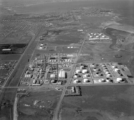 Negative - Aerial View of the Altona Oil Refinery, Victoria, Apr 1961