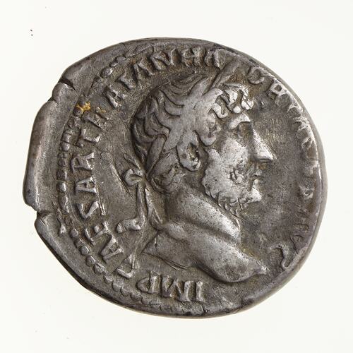 Coin - Denarius, Emperor Hadrian, Ancient Roman Empire, 119-122 AD