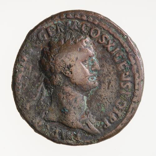Coin - As, Emperor Domitian, Ancient Roman Empire, 85 AD