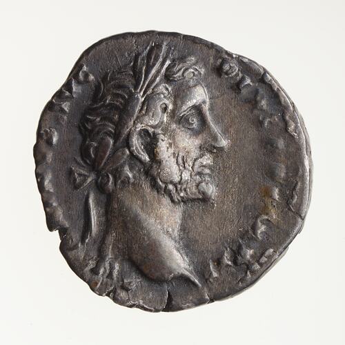 Coin - Denarius, Emperor Antoninus Pius, Ancient Roman Empire, 155-156 AD