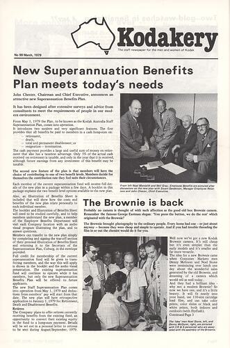 Newsletter - 'Australian Kodakery', No 99, March 1979