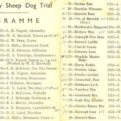 Program - 'Sheep Dog Trial', Nathalia, Victoria
