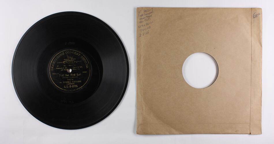 Disc Recording - Gramophone Concert, Single-Sided: "Fol The Rol Lol", Taylor. 1903-1909