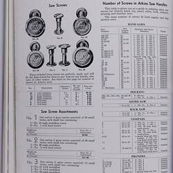 Catalogue - E. C. Atkins & Co., 'Saws, Saw Tools, Machine Knives & Files', 1935