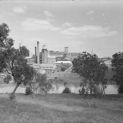 Glass Negative - Kodak Australasia Pty Ltd, Abbotsford Plant from Across Yarra River, circa 1930 - 1948