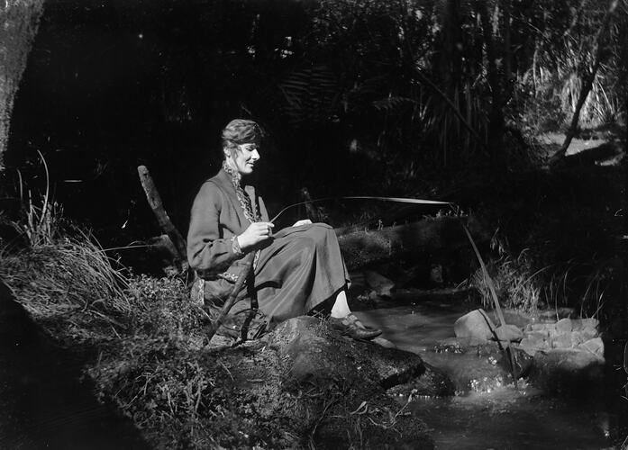 Woman Fishing, circa 1910 - 1930
