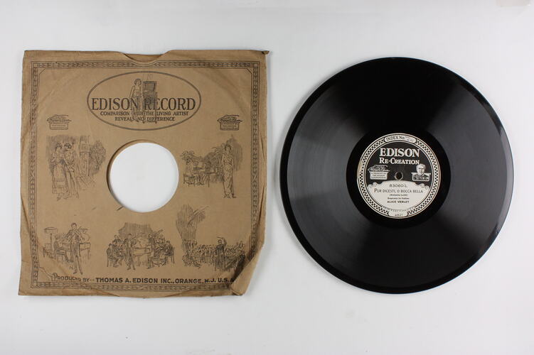 Disc Recording - Edison, Double-Sided, 'Pur Dicesti, O Bocca Bella' & 'Chanson De Florian',1919-1929