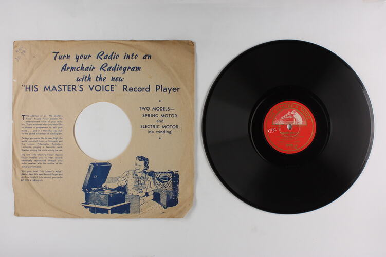 Disc Recording - His Master's Voice, Double Sided, 'La Boheme- Musetta's Waltz' (Puccini) & 'Bird Waltz' (Varney),1929-1956