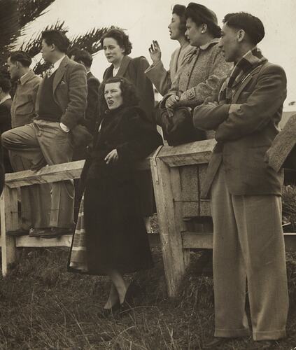 Jean & Victor Louey Gung, Young Chinese League Football Game, Lorne, Victoria, Sep 1949