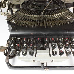 Detail of old fashioned typewriter.