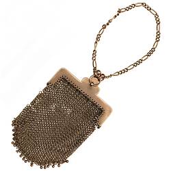 Evening Purse - Gold Mesh, Dame Nellie Melba, early 1900s