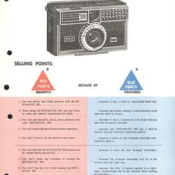Sales Guide - Kodak Australasia Pty Ltd, 'The Kodak Instamatic 300 Camera', circa 1964